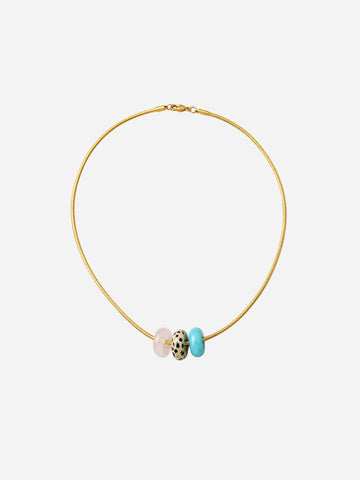 Amélie Round Mini Stonut Necklace - Halskette (wasserfest)