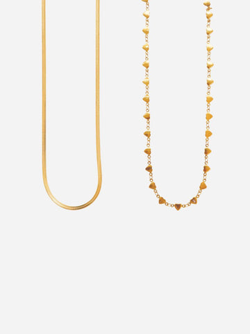 Amélie Full Heart Necklace - Halsketten Layering Set (wasserfest)