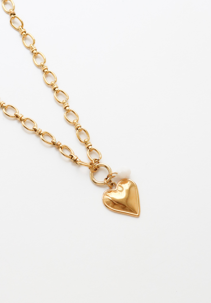 Personalized Freya Heart Stone Necklace - Halskette (wasserfest)