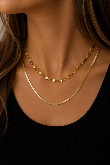 Amélie Full Heart Necklace - Halsketten Layering Set (wasserfest)