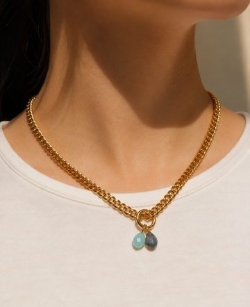 Personalized Cuba Moon Love Necklace - Halskette (wasserfest)