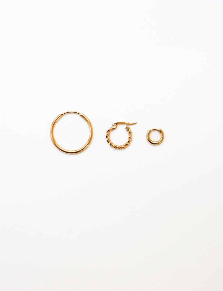 Ivy Mia Ava Hoop - Earstacking Set (wasserfest)