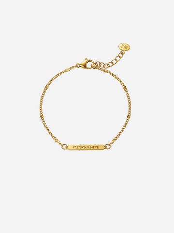 Personalized Mila City Tag Bracelet - Armband (wasserfest)