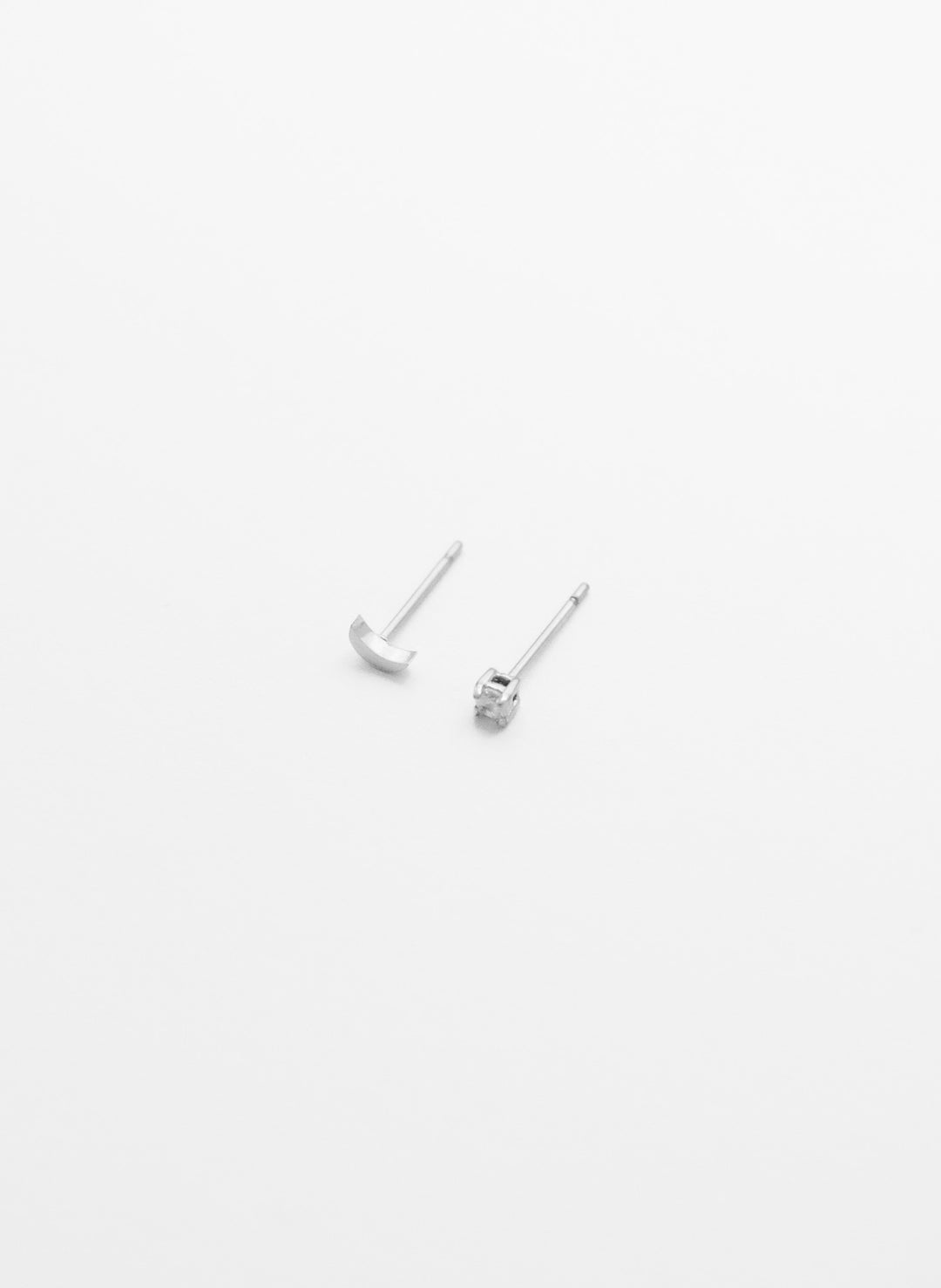 Lil Moon Crystal Studs - Earstacking Set (wasserfest)