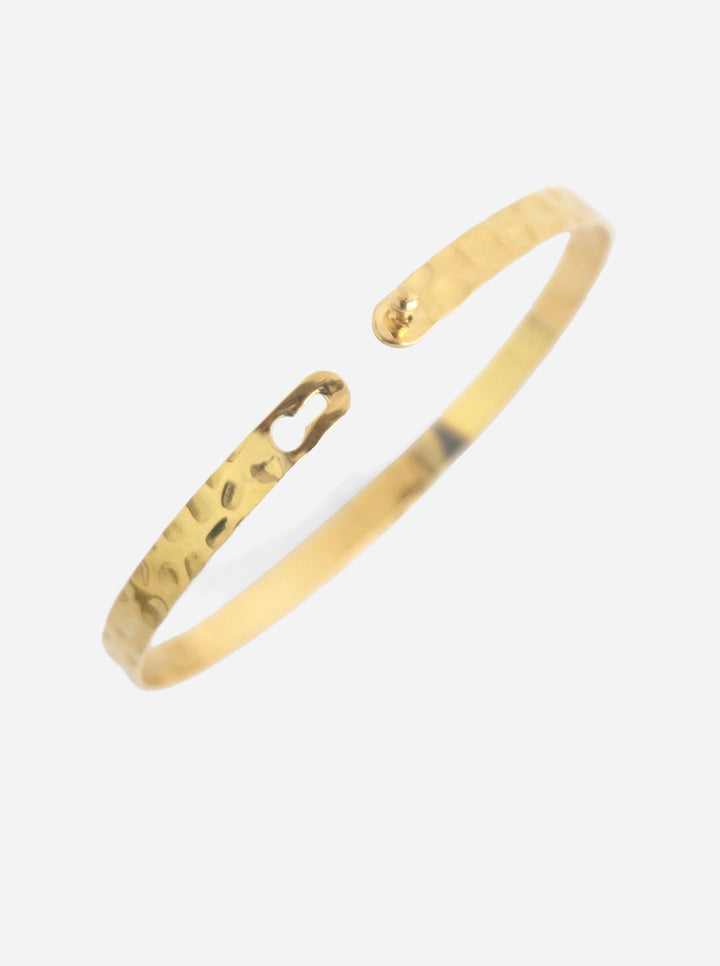 Lisa Hammered Bangle - Armreif (wasserfest)