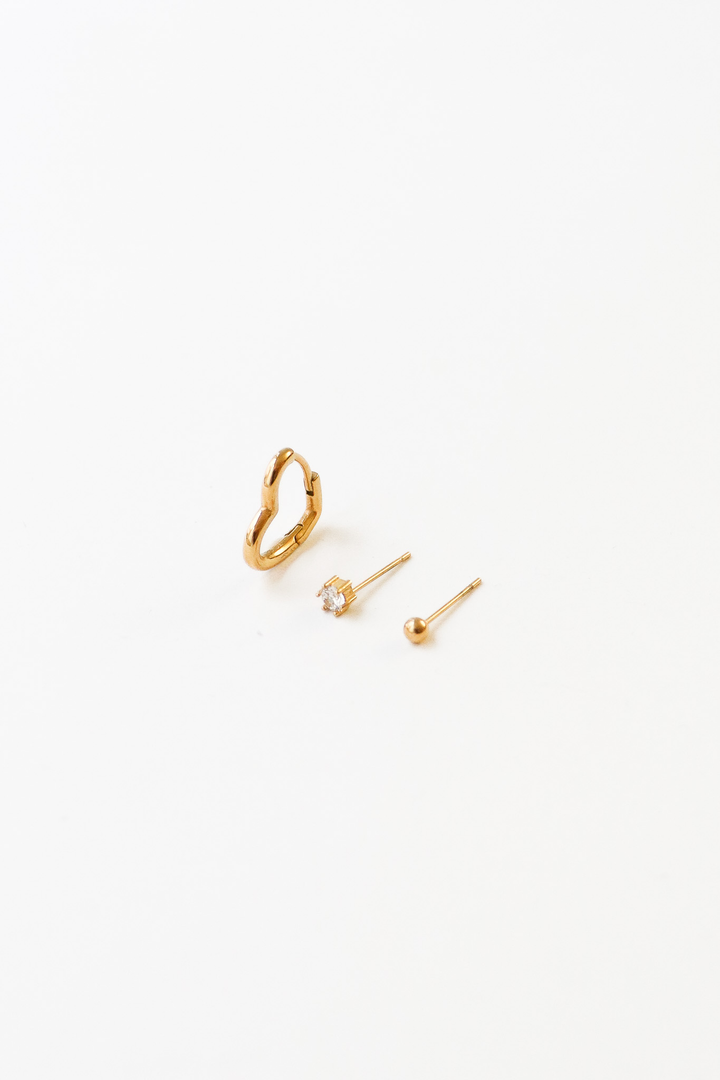 Little Heart Crystal Olivia - Earstacking Set (wasserfest)