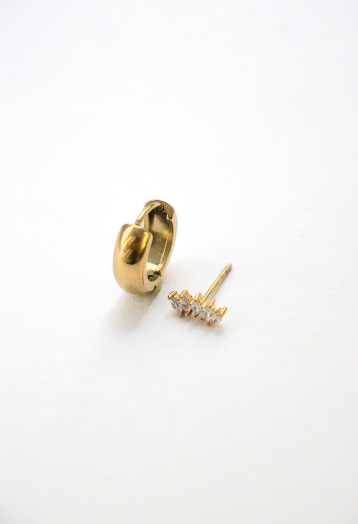 Lu Crystal Flower - Earstacking Set (wasserfest)