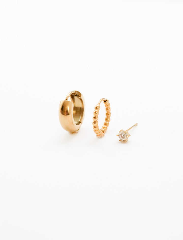 Lu Olivia Crystal Hoop - Earstacking Set (wasserfest)