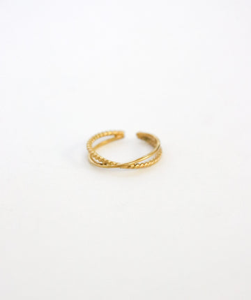 Crossed Masha Ring - Echtgold (14K/ 18K)