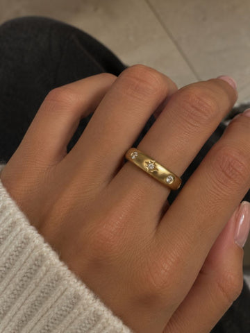 Starburst Ring (matt) - Fingerring (wasserfest)
