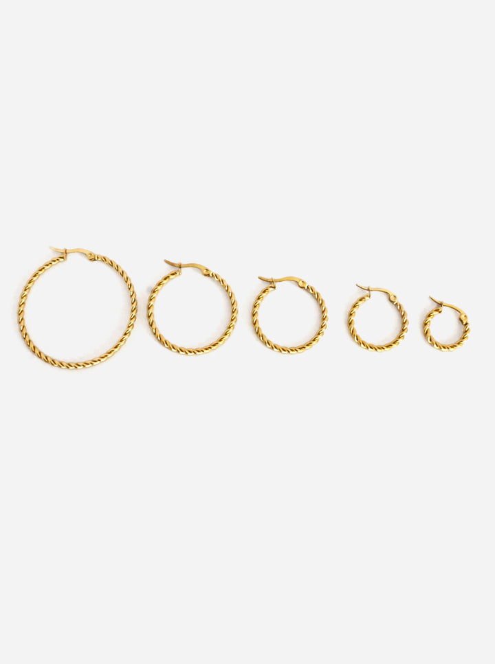 Bold Mia Twisted Hoop - Creolen (wasserfest)