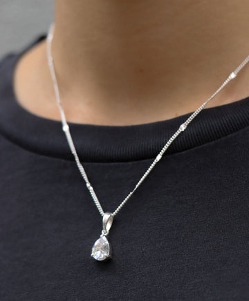 Mila Drop Zircone Halskette - Necklace (wasserfest)