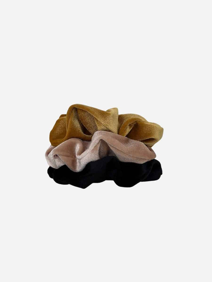 Miriam Scrunchie Wunsch Set - Khaki Samt
