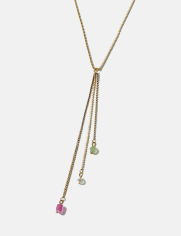 Y-Ava Boho Stone Necklace - Halskette (wasserfest)