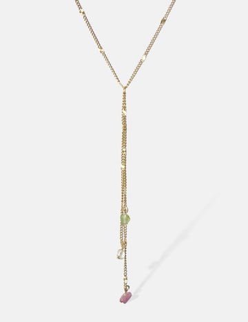 Y-Mila Boho Stone Necklace - Halskette (wasserfest)
