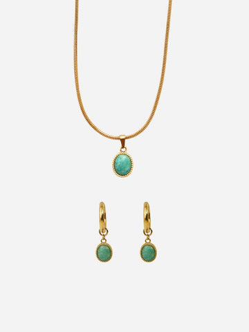 Personalized Amélie Round Ava Noemi Schmuckset (wasserfest)