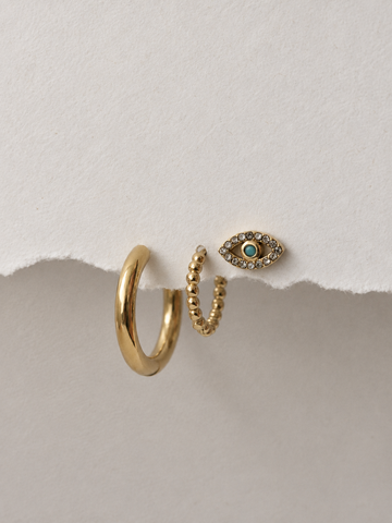 Bold Dotted Fatima Eye - Earstacking Set (wasserfest)