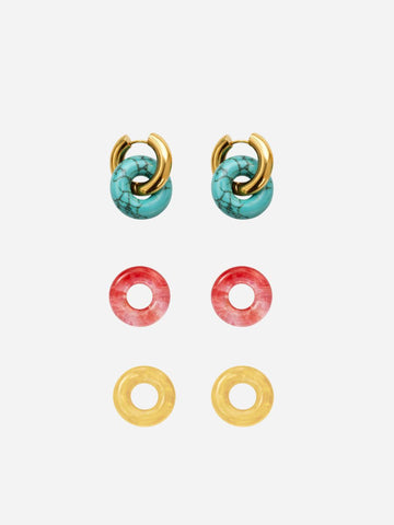 Coco Stonut Hawaii Dream Hoops - 6er-Anhänger Set