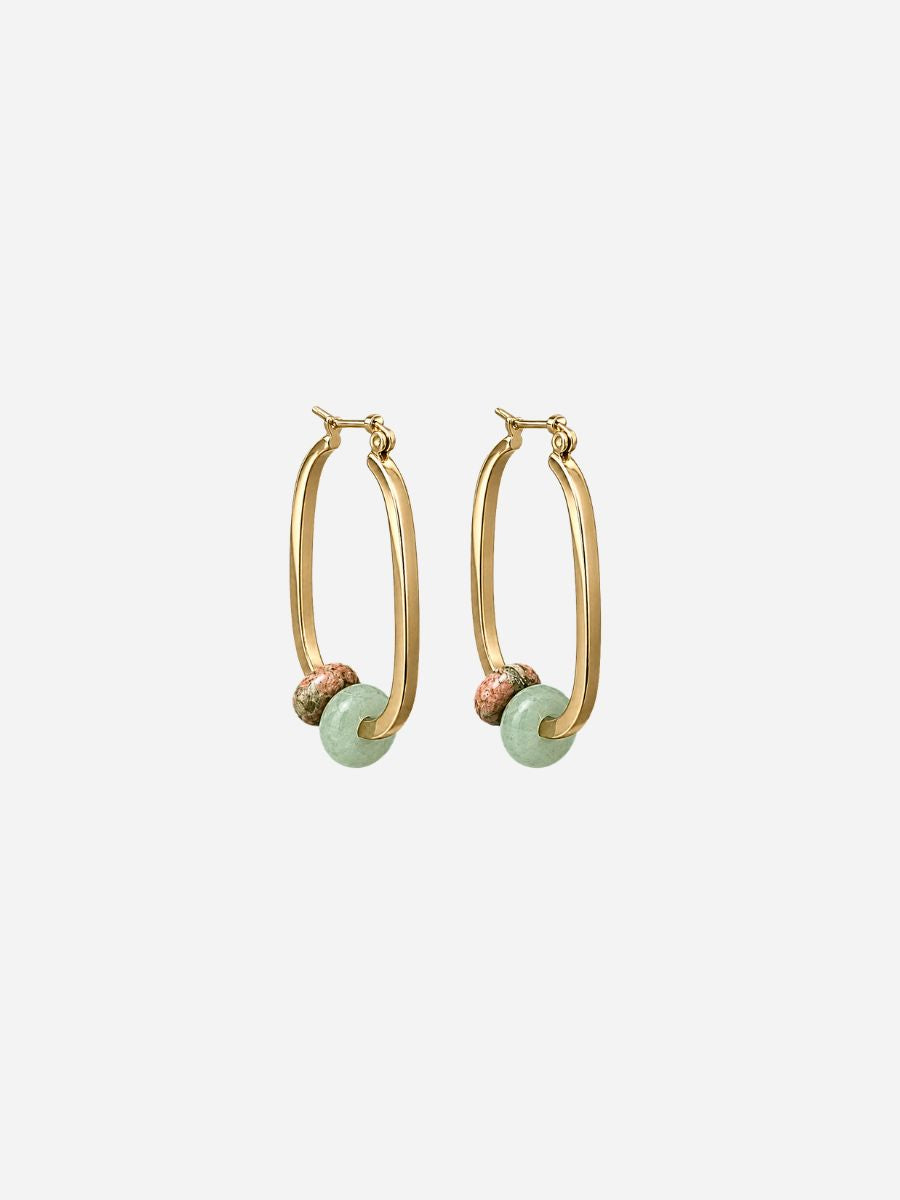 Personalized Olessa Mini Stonut Hoops - Creolen (wasserfest)