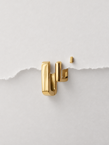 Bold Square Hoop - Earstacking Set (wasserfest)