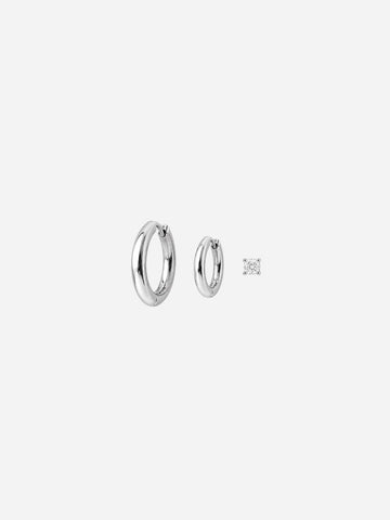 Ava Crystal Hoop - Earstacking Set (wasserfest)