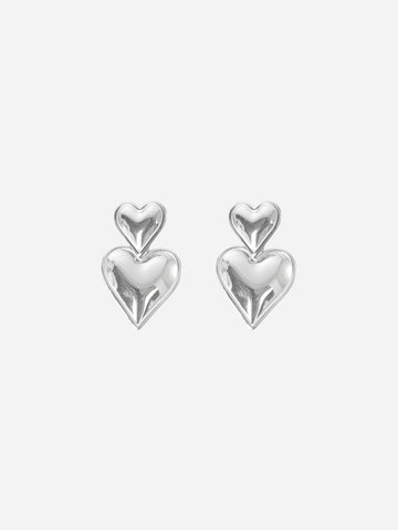 Two Hearts Studs - Ohrstecker (wasserfest)