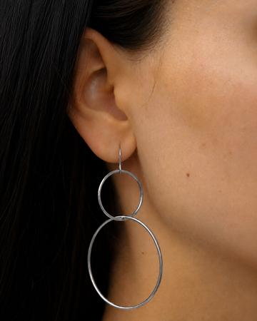 Big Two Circle Earring - Ohrringe (wasserfest)