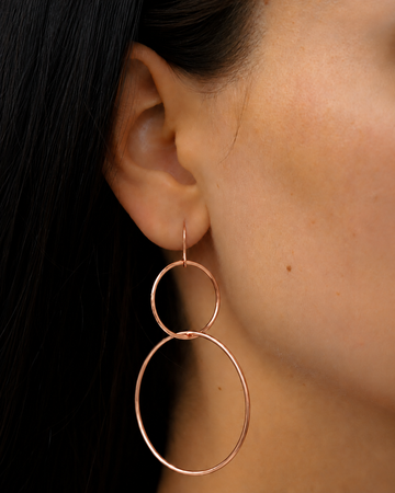 Big Two Circle Earring - Ohrringe (wasserfest)