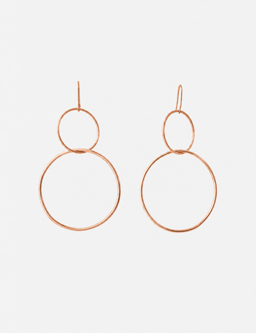 Big Two Circle Earring - Ohrringe (wasserfest)