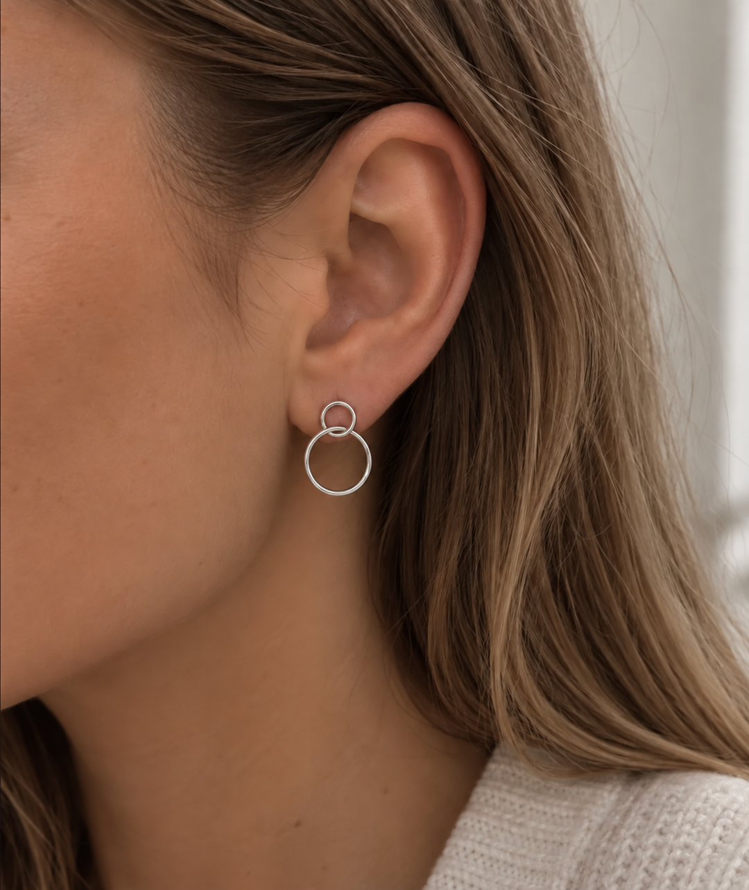Two Circles Stud - Ohrstecker (wasserfest)