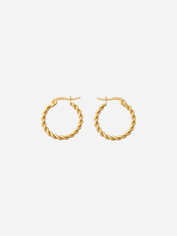 Bold Mia Twisted Hoop (matt) - Creolen (wasserfest)
