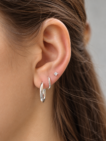 Ava Crystal Hoop - Earstacking Set (wasserfest)