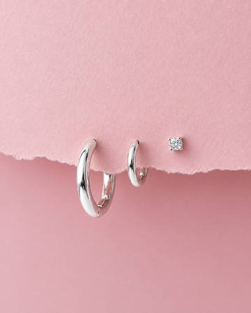 Ava Crystal Hoop - Earstacking Set (wasserfest)