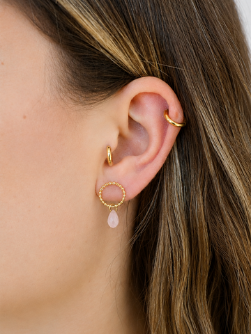 Personalized Dotted Moon Love Studs - Ohrstecker (wasserfest)