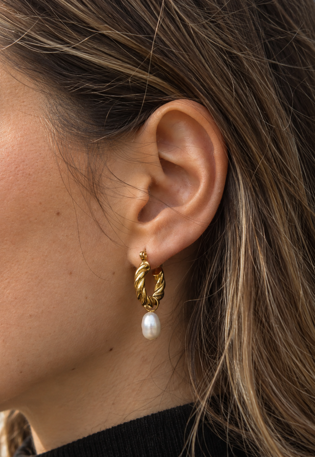 Chiara One Pearl Hoop - Creolen (wasserfest)