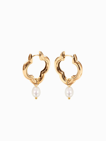 Bold Clover Pearl Hoop - Creolen (wasserfest)