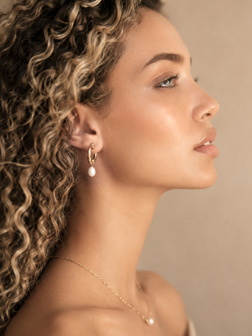 Bold Clover Pearl Hoop - Creolen (wasserfest)