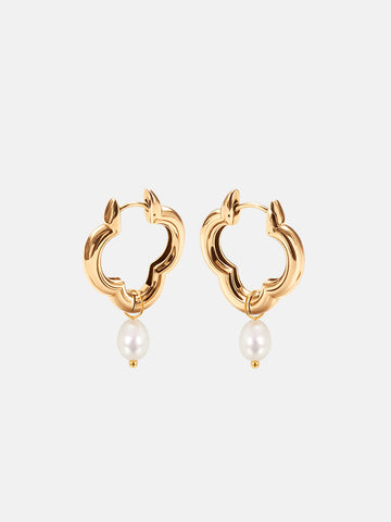 Bold Clover Pearl Hoop - Creolen (wasserfest)
