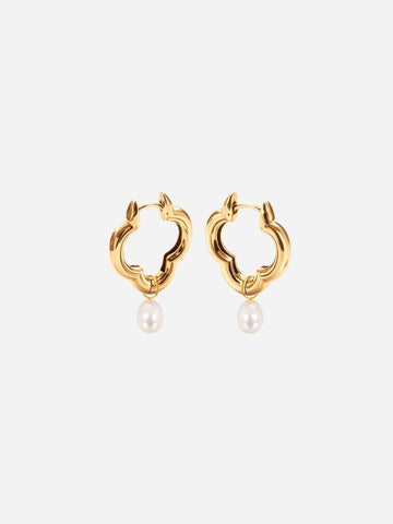 Bold Clover Pearl Hoop - Creolen (wasserfest)