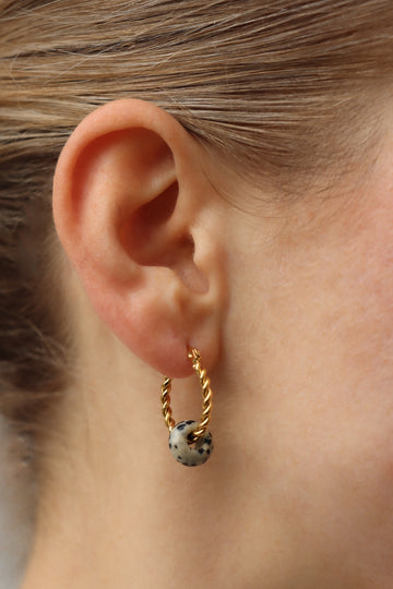 Personalized Bold Mia Mini Stonut Hoop - Creolen (wasserfest)