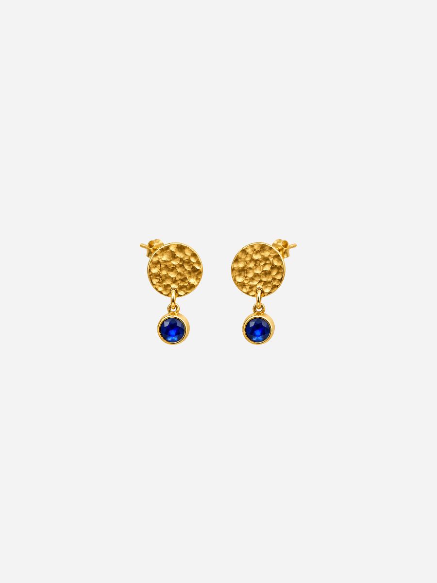 Personalized Edelstein Birthstone Coin Stud - Ohrstecker (Wasserfest)