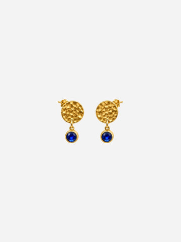 Personalized Edelstein Birthstone Coin Stud - Ohrstecker (Wasserfest)