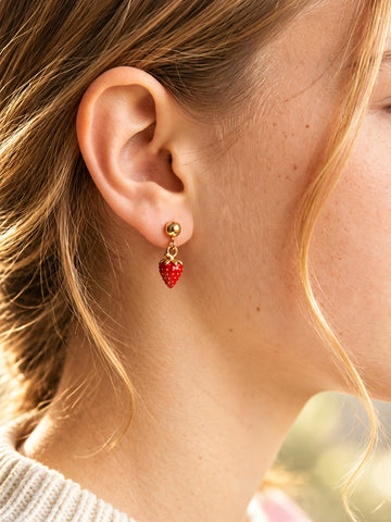 Strawberry Stud - Ohrstecker Kinder (Wasserfest)