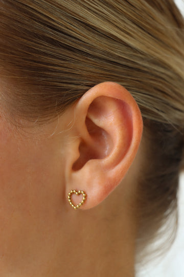 Dotted Heart Stud - Ohrstecker (wasserfest)