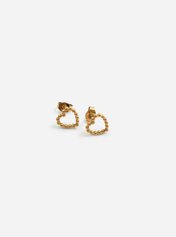 Dotted Heart Stud - Ohrstecker (wasserfest)
