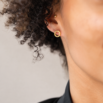 Eternity Hammered Stud - Ohrstecker (wasserfest)