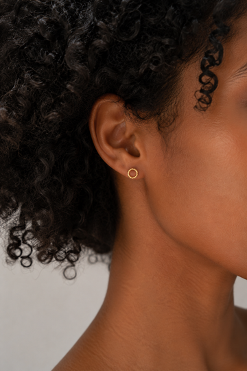 Eternity Hammered Stud - Ohrstecker (wasserfest)