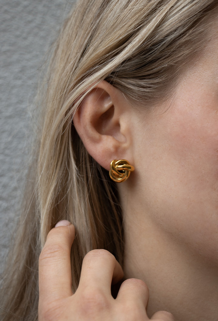 Big Vintage Endless Knot Stud - Ohrstecker (wasserfest)