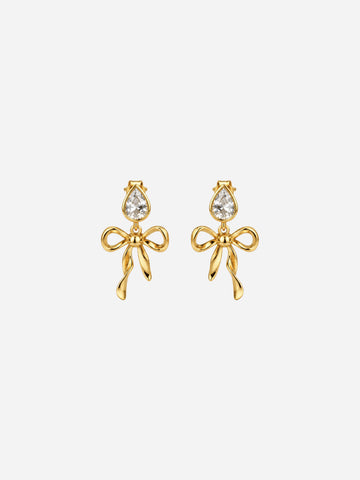 Personalized Ribbon Zircone Drop Stud - Ohrstecker (wasserfest)