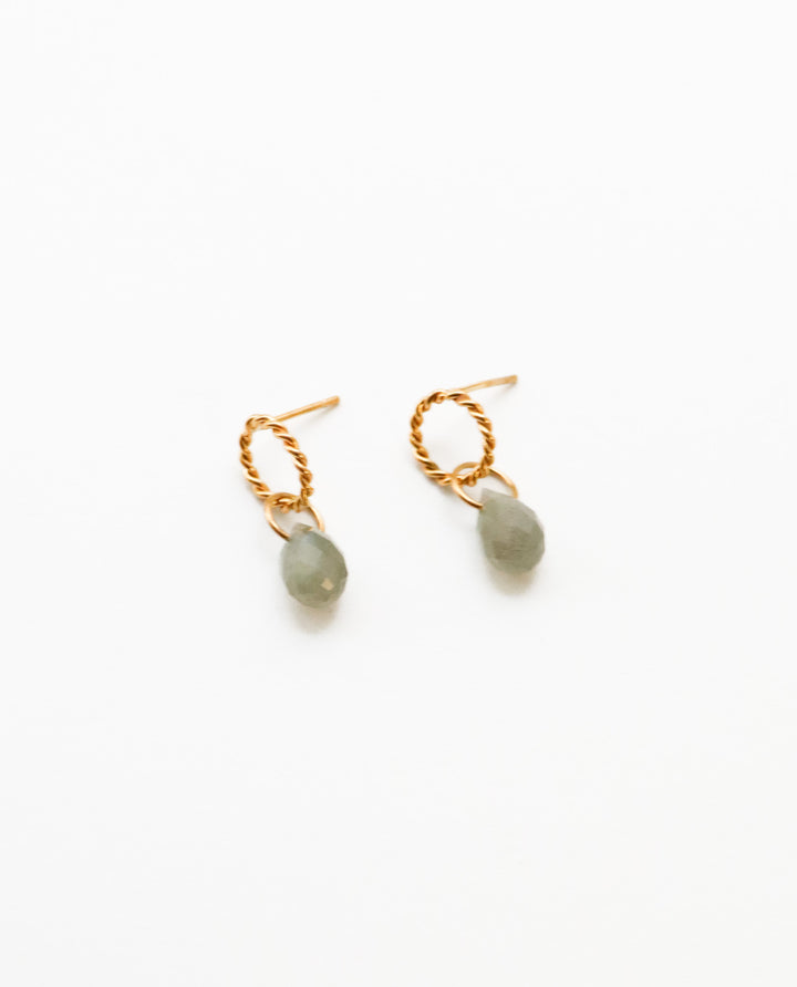 Personalized Twisted Moon Love Studs - Ohrstecker (wasserfest)